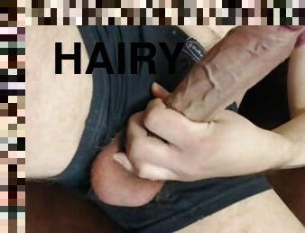 hårig, masturbation, cumshot, gay, avrunkning, juckande, trosor, sprut, sperma, fetisch