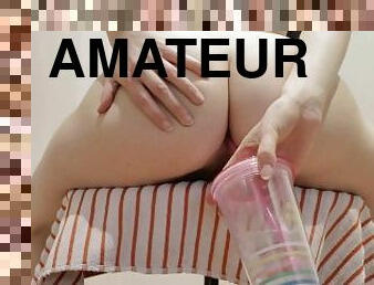 amateur, fetichista, a-solas, amante, ojete, húmedo