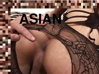 Petite Asian Tranny Ass Fucked And Enjoys Cum On Her Face