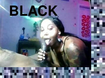 Sucking big  black dick