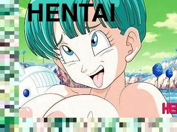 DRAGON BALL - BULMA GIVES GOKU A TITJOB