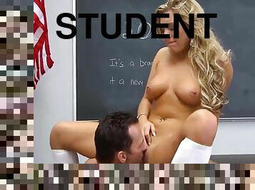 Gorgeous Student Persuades A Teacher - Cameron Dee