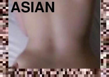 asiatisk, rumpe, amatør, babes, tenåring, creampie, rumpe-butt