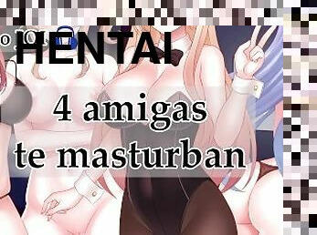 masturbarsi, orgasmi, eruzioni-di-sperma, seghe, gangbang, anime, manga, cornuti