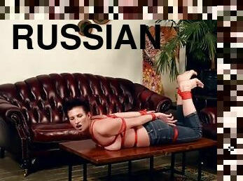 russisk, bdsm, føtter, bondage, jeans