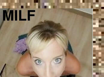 Milf next door sucking cock . 100% real amateur cumslut.