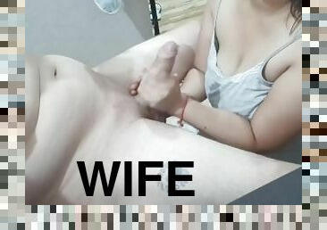 Chubby Filipina wife with stranger, handjob