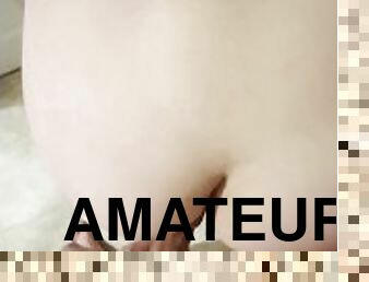 asiatisk, rumpe, amatør, babes, cumshot, hjemmelaget, cum, rumpe-butt, brunette, røff