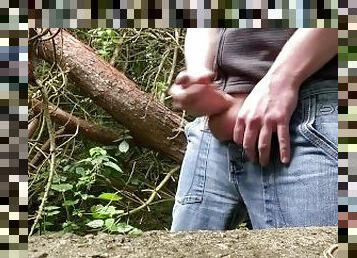 gigantisk, masturbation, utomhus, publik, cumshot, gigantisk-kuk, gay, kamera, voyeur, ensam