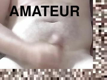 masturbation, amateur, ejaculation-sur-le-corps, énorme-bite, maison, branlette, point-de-vue, ejaculation, sperme, solo