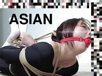asiatisk, strømpebukse, lesbisk, japansk, bdsm, føtter, strømper-stockings, fetisj, kveling, bondage