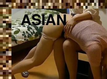 アジアの, レズビアン, bdsm, フェティッシュ, 中国人, ブルネット, フェムドム, 平手打ち