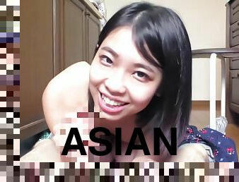 азиатки, празнене, японки, дълбоко-гърло, гледна-точка, на-лицето, брюнетка