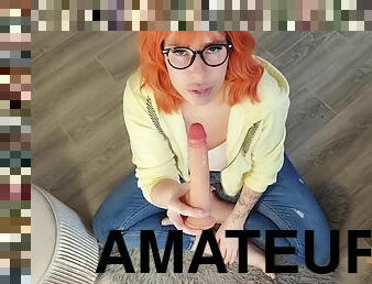 amatør, leke, dobbel, pov, dildo, alene, tattoo, penetrering, suging