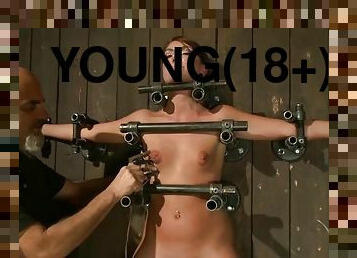 ekstrem, leke, bdsm, ludder, ung-18, fetisj, bondage, brunette