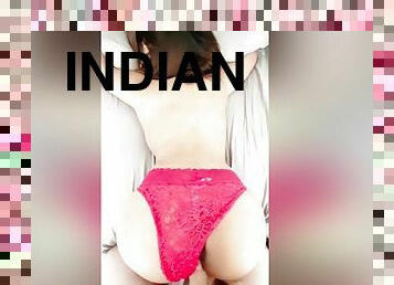 Curvy Indian Babe Takes White Cock From Behind