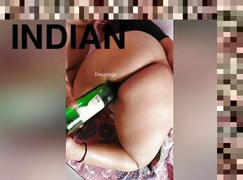 Indian Muslim Chubby Bhabi Fucked Hard From Bottle, And Ass Fingered Loud Moaning !