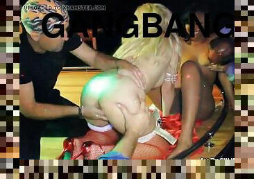 Christmas Strip Club Gangbang Fuck Fest