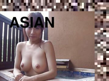 asian, berambut, alat-kelamin-wanita, peju, pornstar, creampie, merangkap, faraj