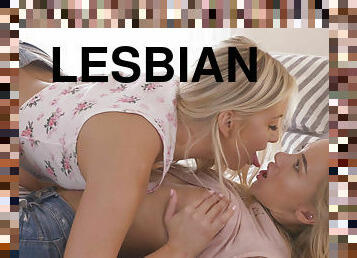 cipka, lesbijskie, młode18, blondynka, dziurka-analna