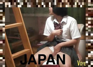 japanese student rubs box - she likes to masturbate