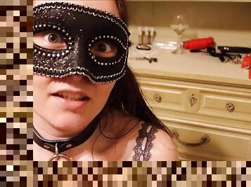 Masked Teen Chooses Sex Toys