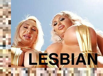 Saucy Brandi Bae and Nina Kayy first lesbian butt fucking experiment