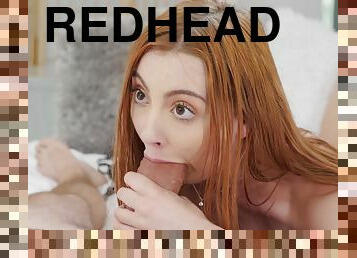 Redhead teenage slut Megan Winters enjoys sensual sex