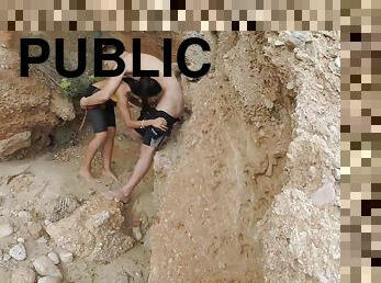 umum, penis-besar, pantai, kecil-mungil, penis