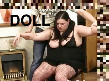 Real flexible fat doll fucked