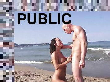 LECHE 69 Franceska Jaimes squirting on a public beach