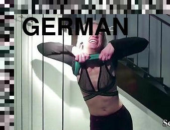 German Scout - Skinny Emo 18Yo Schoolgirl Luna in Street Porn Casting