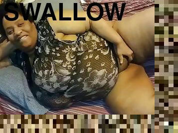 Chubby bbw swallows my cum
