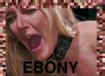Full-Bosomed ebony lesbian dom otk spanks babe