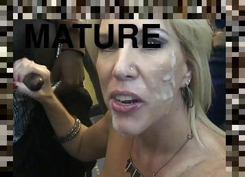 Mature whore crazy bukkake porn video