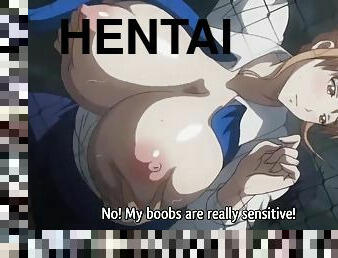 Hentai guy controls the mind of full-bosomed schoolgirls