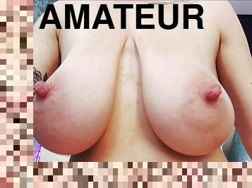 gros-nichons, mamelons, amateur, ados, fétiche, solo