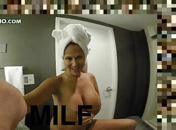 Horny MILF after shower - amateur xxx video