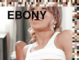 Buxom ebony lesbians licking slits