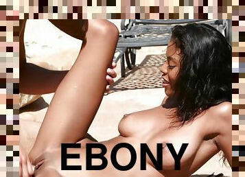 Vacation shagging with ebony babe Nia Nacci