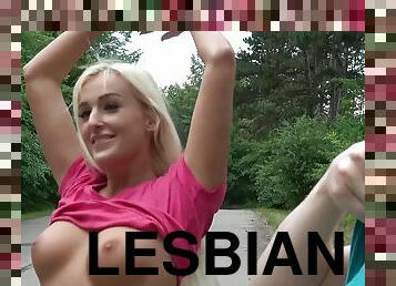 Inviting Lesbian Lovers Public Flashing 1 - Girlfriends