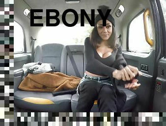 Ebony MILF Alyssa Divine fucks in the backseat