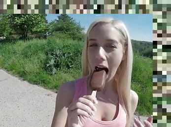 Freaky Blond Hair Babe Demand Sex Outside 1 - Public Agent