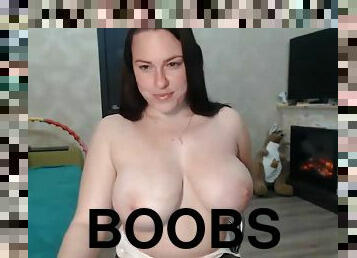 Incredible big boobs brunette camgirl 4 - Big tits
