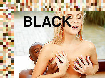 BLACK4K. Interracial love making is the only way for blond hair lady...