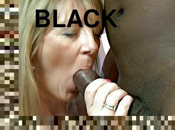 BIG BLACK PENIS for Blonde Mature Bitch Sophie