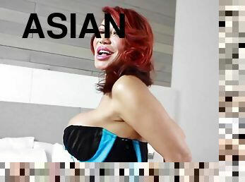 asiatisk, interracial