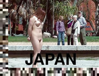 Japanese slave nipples tormented in public