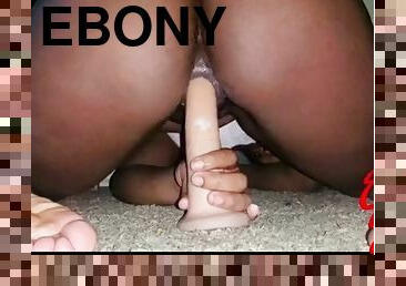 Ebony Stone squirts all over the place