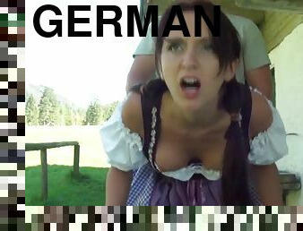 German Bavarian Eighteen Years Old Seduce to Screw Outdoor like Heidi
